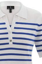 Cobalt Blue Short Sleeved Collared Jumper