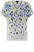 Cobalt Blue Speckle Fine Knit Semi Sheer Top