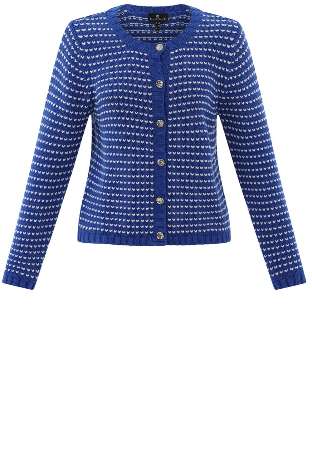 Cobalt Blue Statement Button Cardigan