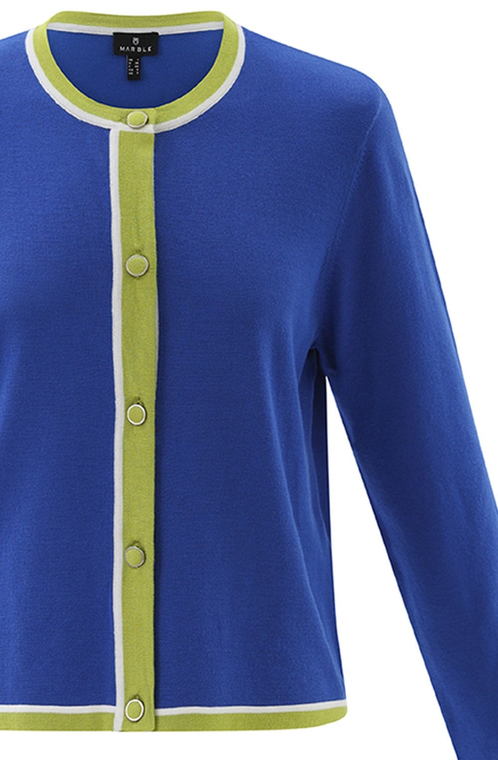Cobalt Blue Statement Stripe Cardigan
