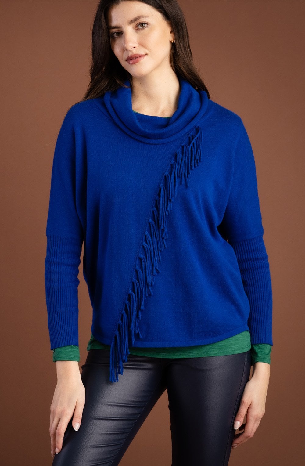 Cobalt Blue Tassel Detailed Jumper