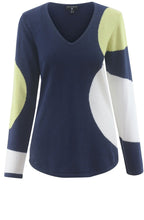 Marble colour block design Jumper