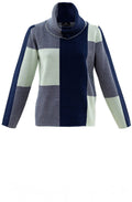 Cowl Neck Block Design Jumper