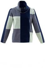 Cowl Neck Block Design Jumper