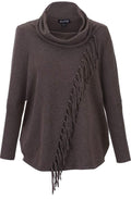 Cowl neck dark Taupe Sweater