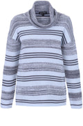 Cowl Neck Striped Sweater