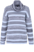 Cowl Neck Striped Sweater