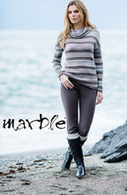 Cowl Neck Striped Sweater