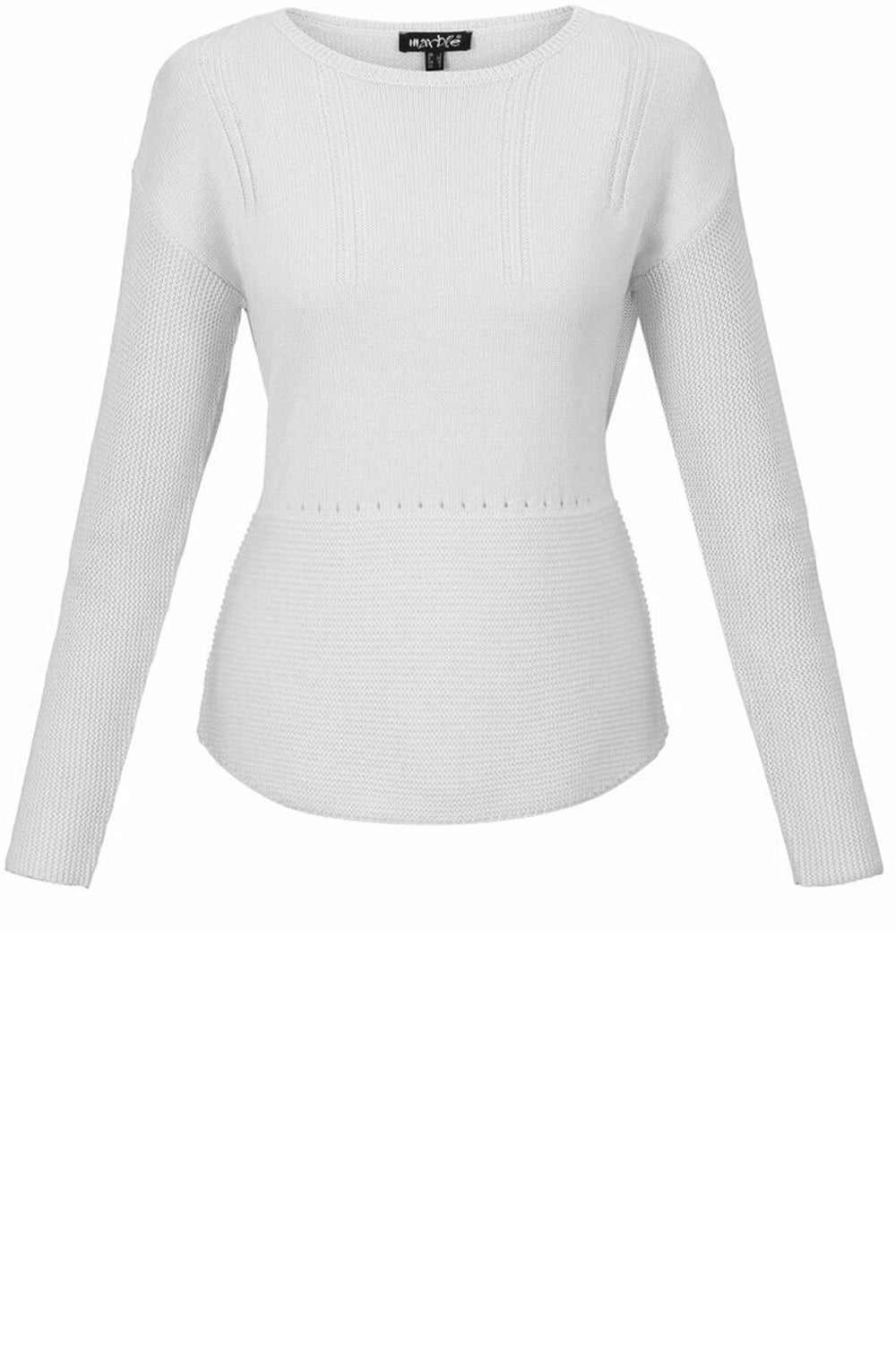 Cream Mixed Knit Sweater