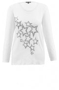 Cream Sequin Star Design Top