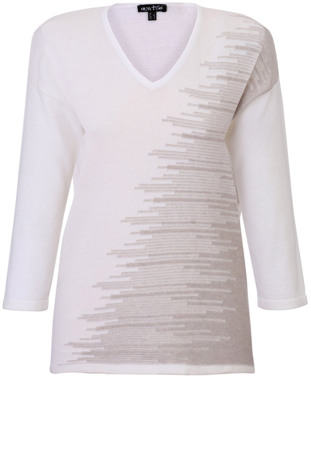 Cream & Taupe Knit JUmper