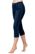 Dark Denim Cropped Trousers