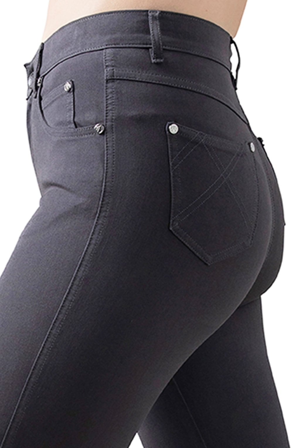 Dark Grey Straight Leg Jeans