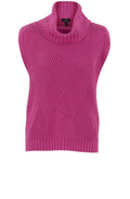 Dark Pink Cowl Neck Sleeveless Jumper