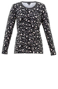 Dusty Pink and Grey Leopard Print Jumper