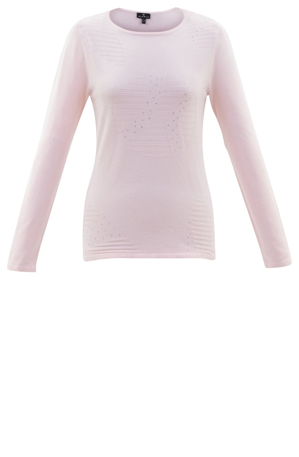 Dusty Pink Ribbed and Sparkle Jumper