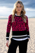 Fuchsia and Black Animal Print Jumper