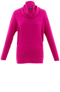 Fuchsia Pink Cowl Neck Jumper
