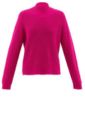 Fuchsia Pink High Neck Knitted Jumper