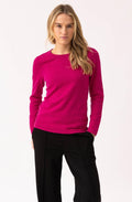 Fuchsia Pink Ribbed Detail Jumper