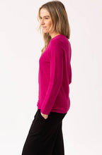 Fuchsia Pink Ribbed Detail Jumper
