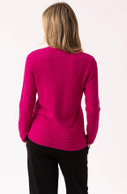 Fuchsia Pink Ribbed Detail Jumper