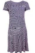 Marble Graphic Print Jersey Dress