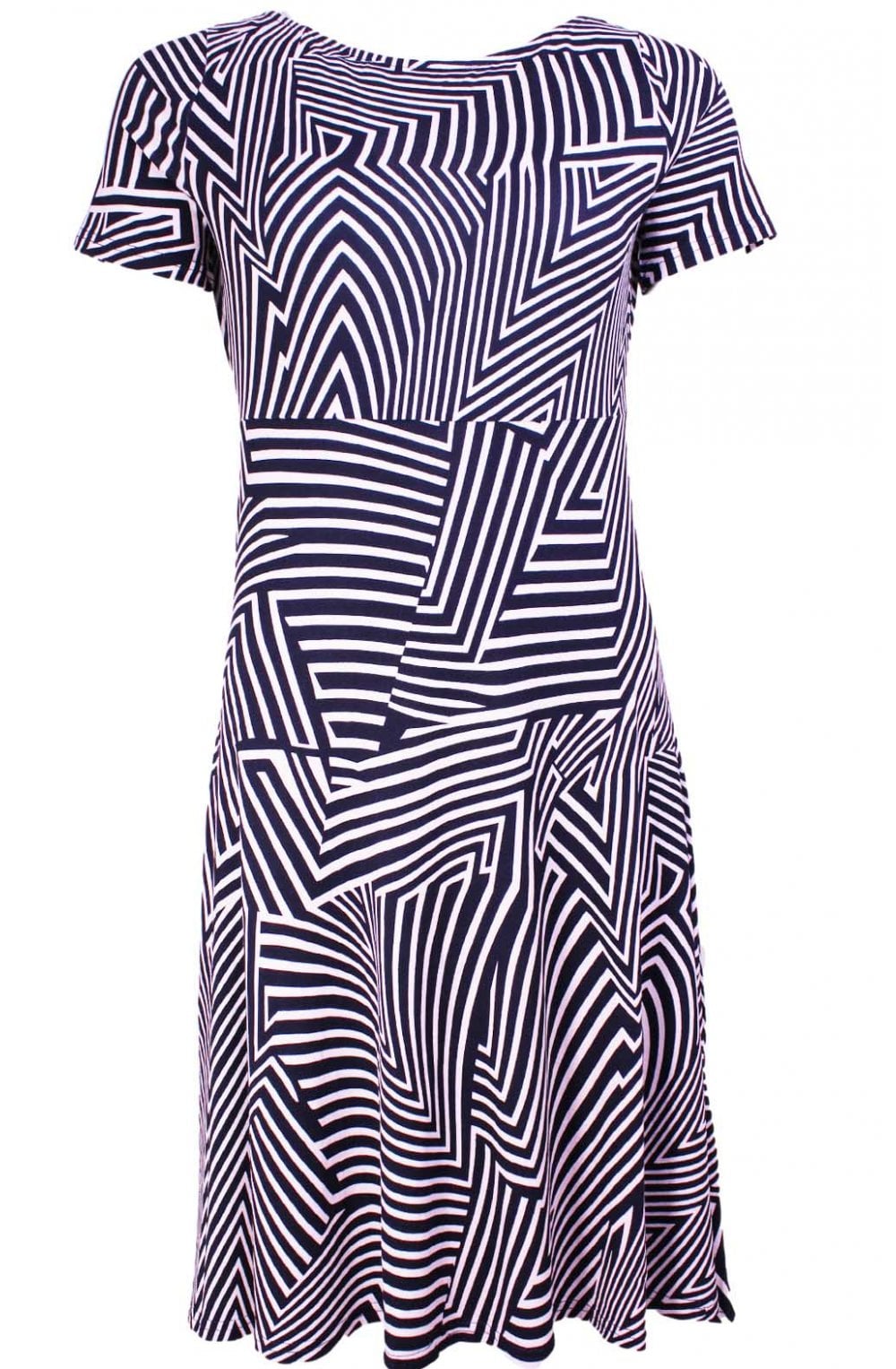 Marble Graphic Print Jersey Dress