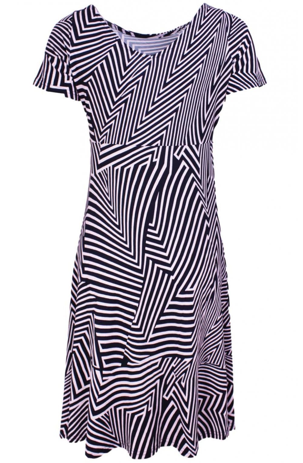 Marble Graphic Print Jersey Dress