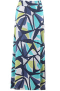 Marble Graphic Print Maxi Skirt