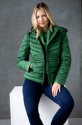 Green in Quilted Coat
