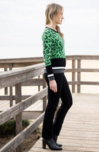 Green and Black Animal Print Jumper