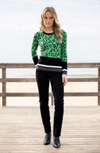 Green and Black Animal Print Jumper