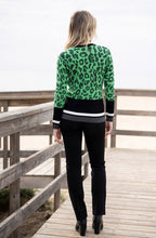 Green and Black Animal Print Jumper