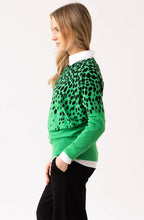 Green and Black Splodge Batwing Jumper