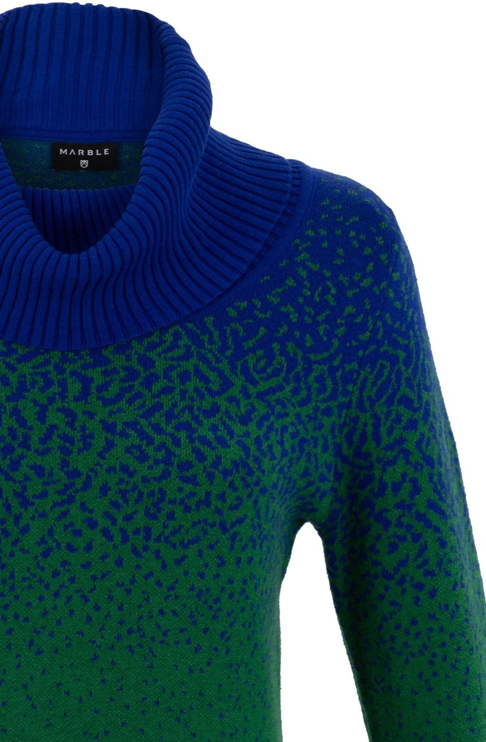 Green and Blue Gradual Fleck Jumper