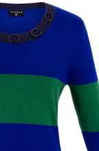 Green and Blue Neck Detail Jumper