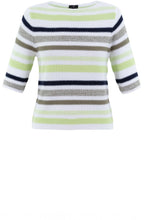 Green and Navy Striped Jumper