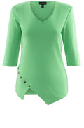 Green Asymmetric T Shirt
