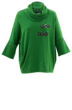 Green Batwing and Cowl Neck Jumper