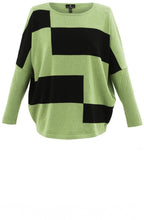 Green & Black Block Print Jumper