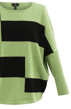 Green & Black Block Print Jumper