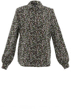 Green Chocolate & Black Print Blouse