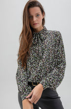Green Chocolate & Black Print Blouse