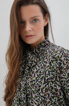 Green Chocolate & Black Print Blouse