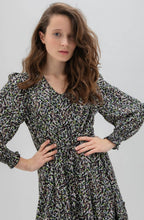 Green Chocolate & Black Print Dress