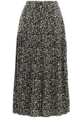Green Chocolate & Black Print Skirt