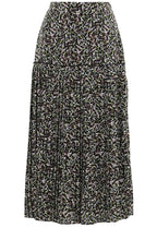 Green Chocolate & Black Print Skirt