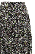 Green Chocolate & Black Print Skirt