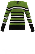 Green Contrasting Stripe Jumper